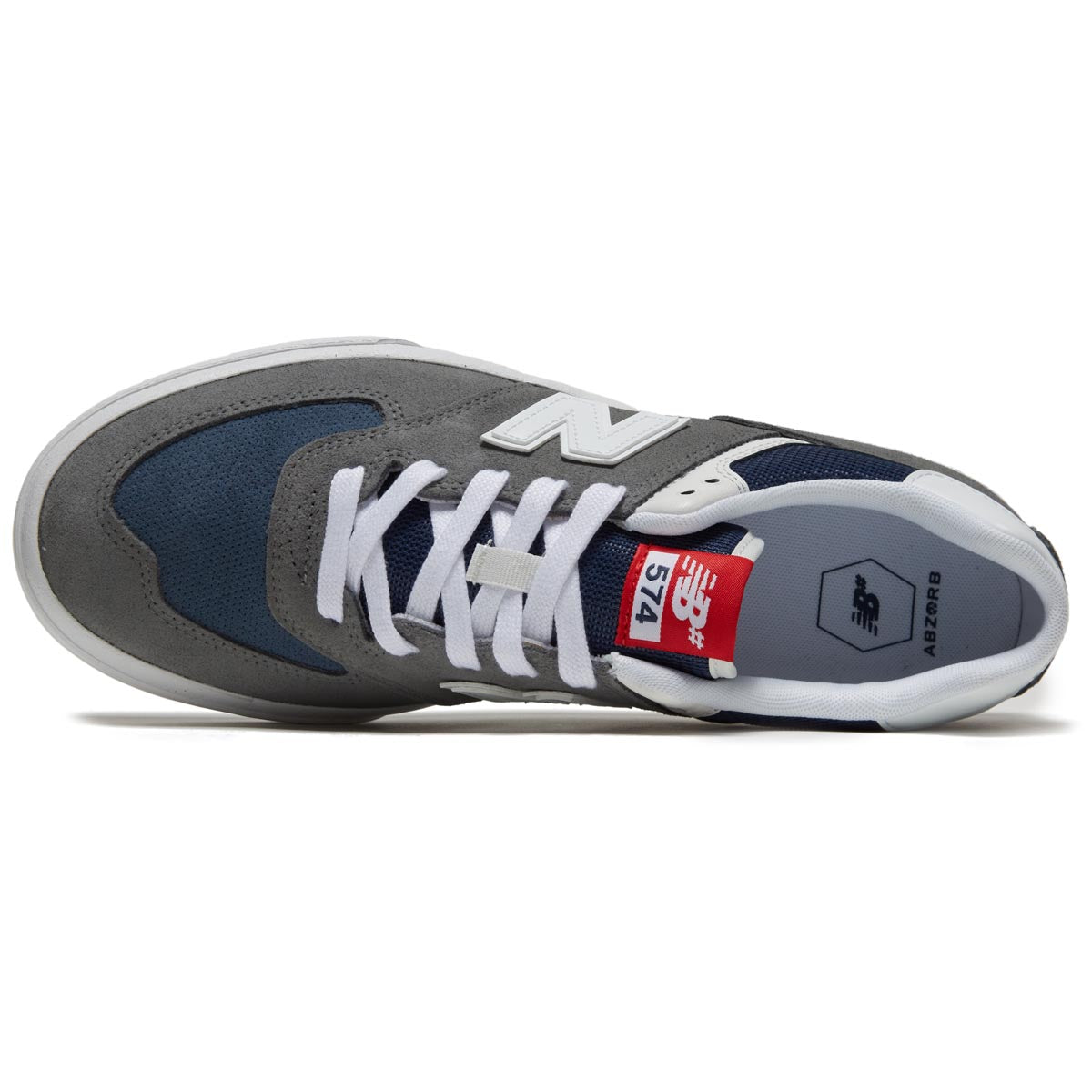 New Balance 574 Vulc Shoes - Grey/White image 3