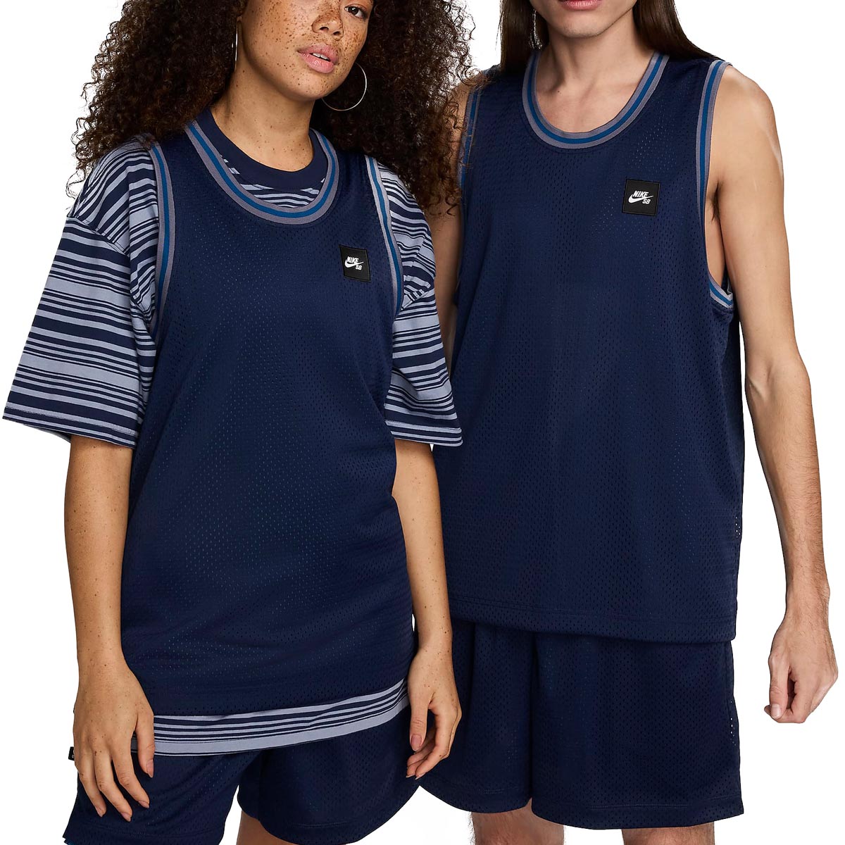 Nike SB Basketball Skate Jersey - Midnight Navy/Court Blue image 2