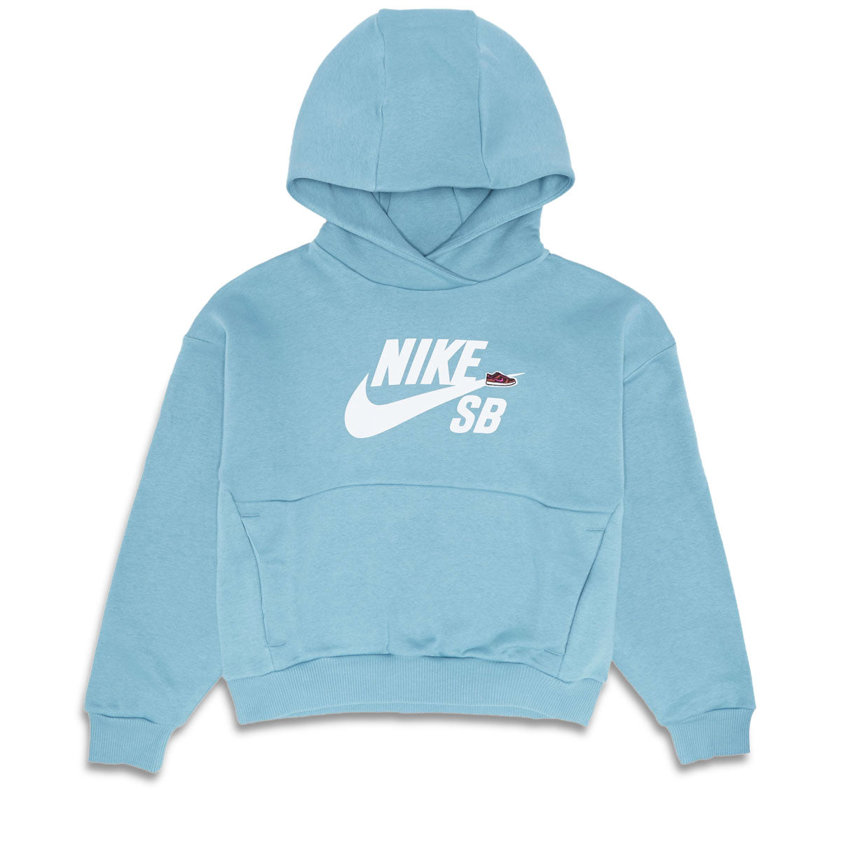 Nike SB Youth Icon Fleece EasyOn Hoodie - Denim Turq/White image 1