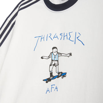 Adidas x Thrasher x AFA Ringer T-Shirt - Core White