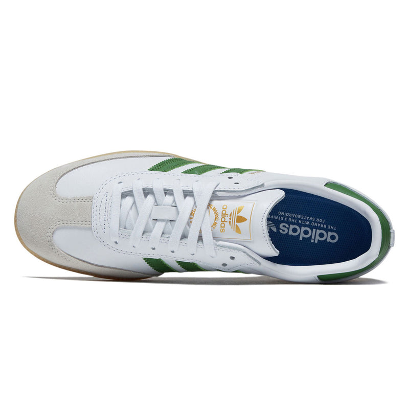 Adidas Samba ADV Shoes - Ftwr White/Green/Gum
