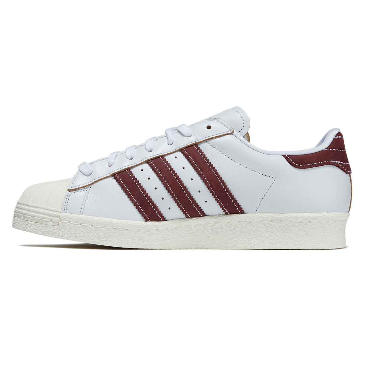 Adidas Superstar 80 ADV Shoes - Crystal White/Red/Off White image 2