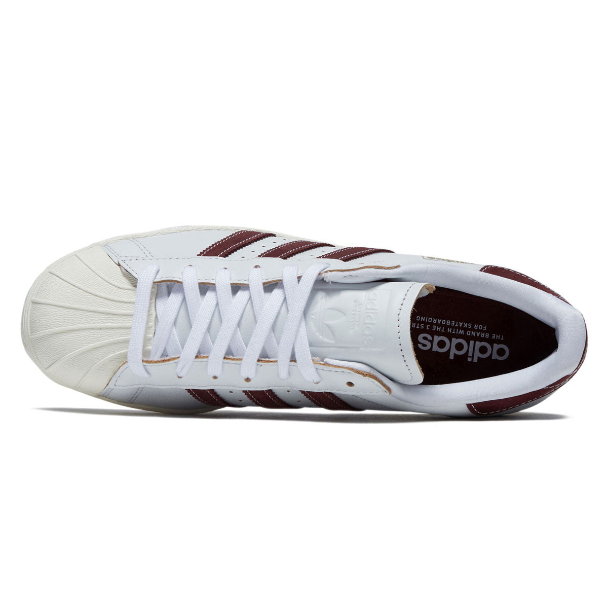 Adidas Superstar 80 ADV Shoes - Crystal White/Red/Off White image 3