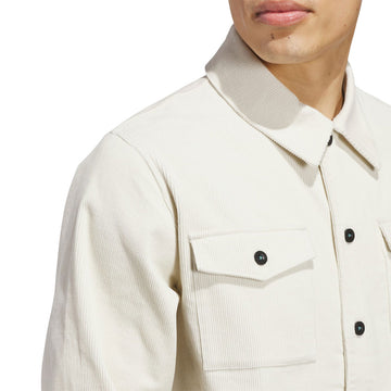 Adidas Shmoofoil Corduroy Long Sleeve Shirt - Aluminum/Shadow Red