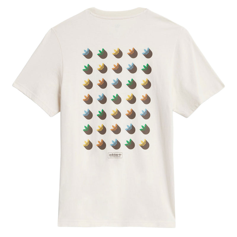 Adidas Skate Trefoil Shadow T-Shirt - Wonder White/Rust Orange