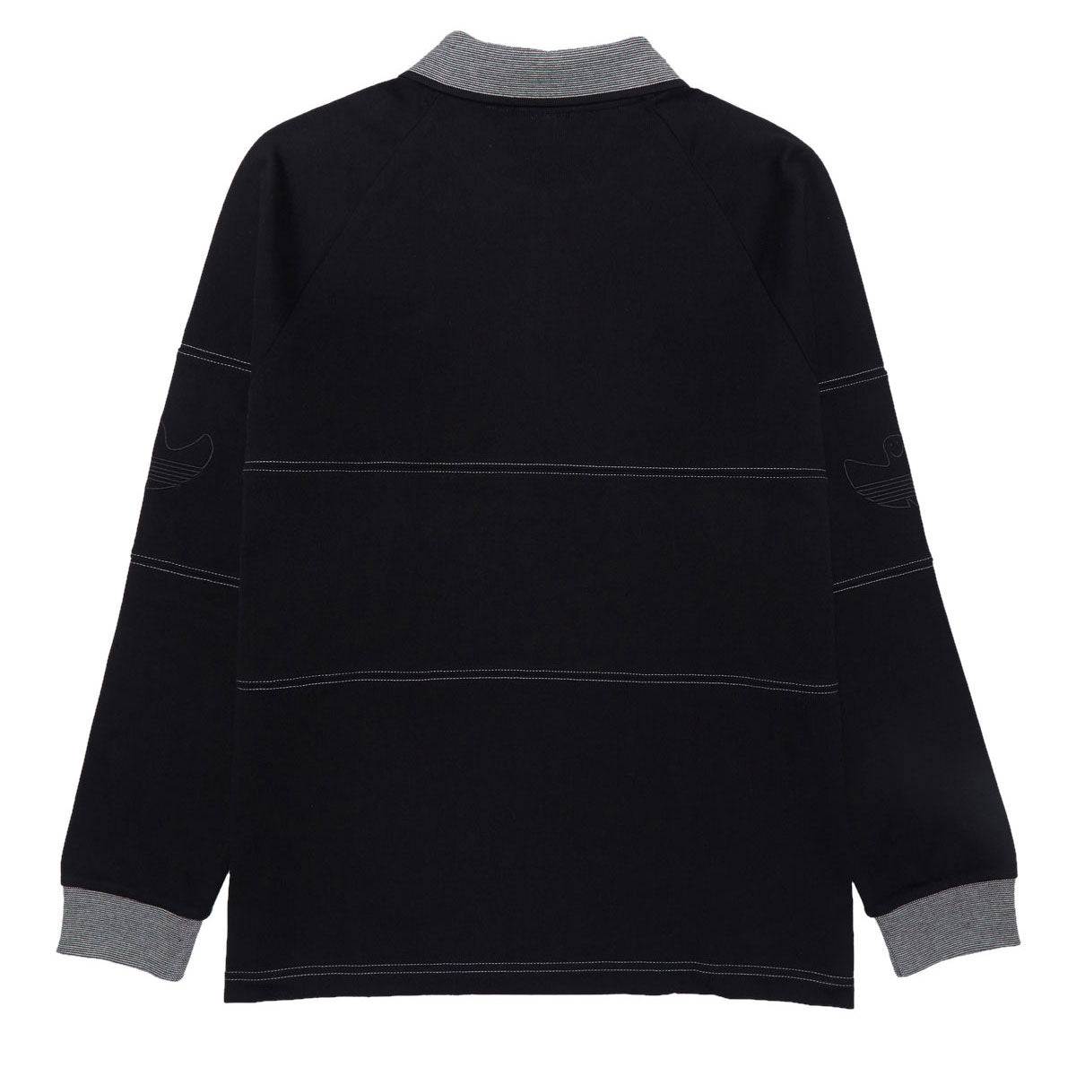 Adidas Shmoofoil Heavyweight Long Sleeve Rugby Shirt - Black/Aluminum image 2