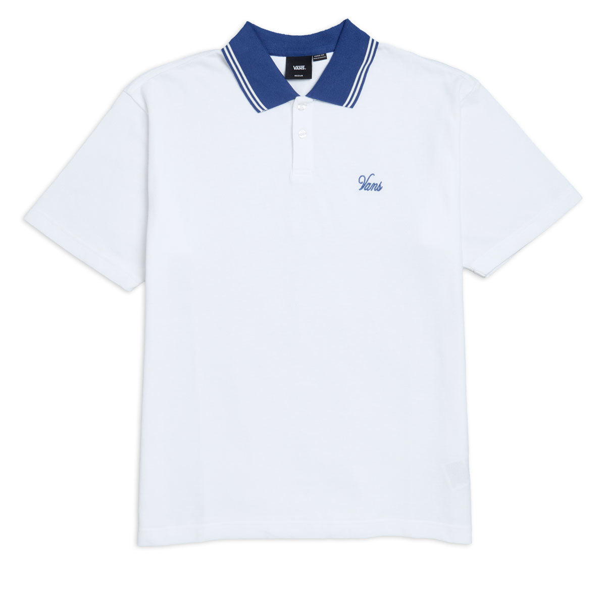 Vans Carson Polo Shirt - White/True Blue image 1