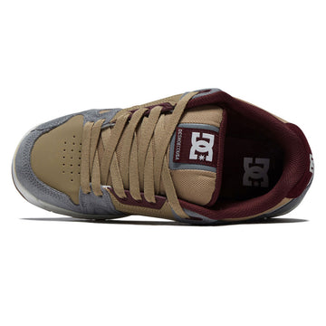 DC Stag Shoes - Tan/Grey/Dark Red