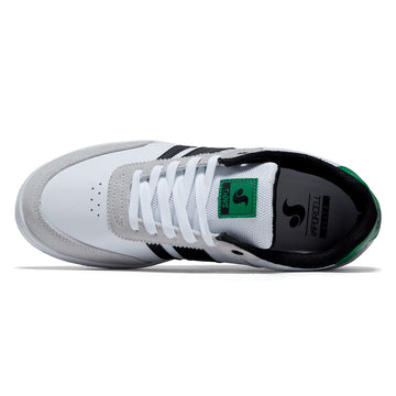 DVS Milan ST Shoes - White/Black/Green Suede
