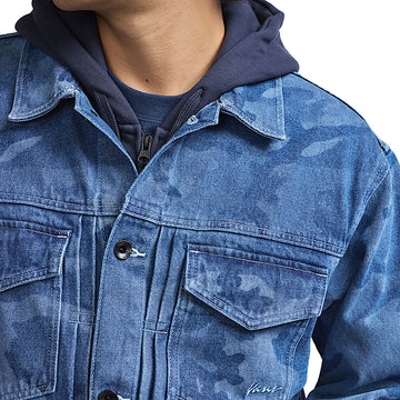 Vans Camo Denim Trucker Jacket - Stonewash Blue
