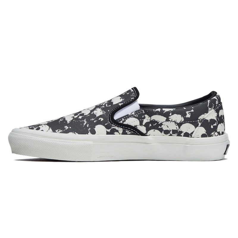 Vans Skate Slip-On Shoes - Skull Pile Black/White/Gum