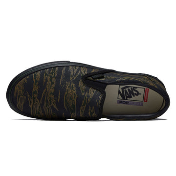 Vans Skate Slip-On Shoes - Tiger Camo Green/Black
