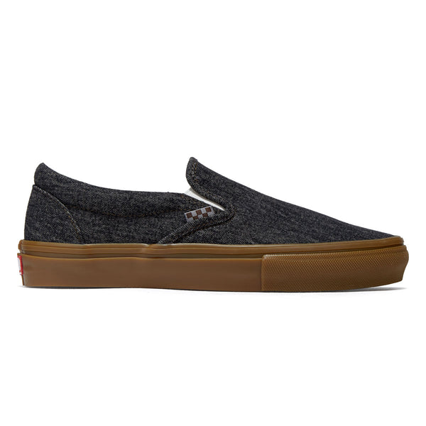 Vans Skate Slip-On Shoes - Black Denim – CCS