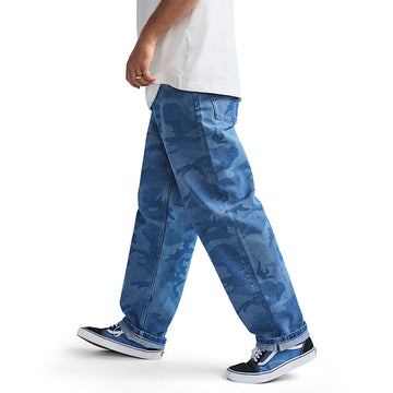 Vans Check-5 Loose Camo Printed Denim Jeans - Stonewash Blue