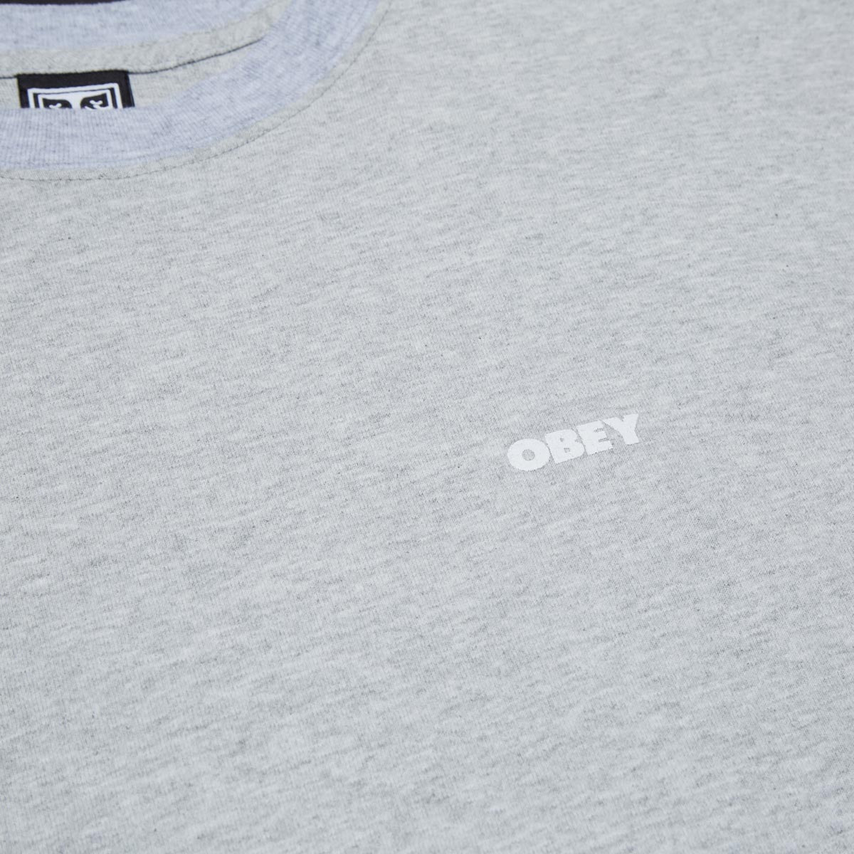 Obey Bold Icon Heavyweight T-Shirt - Heather Grey image 3