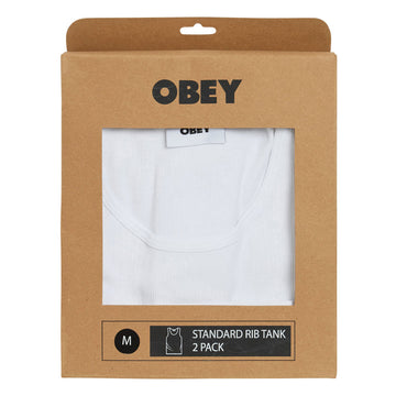 Obey Standard Rib 2 Pack Of Tank Top - White