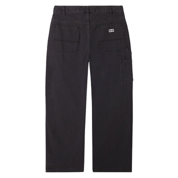 Obey Hardwork Carpenter Pants - Black Faded Wash