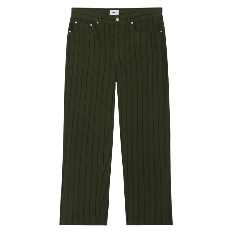 Obey Classic Baggy Stripe Denim Jeans - Duffle Bag Multi