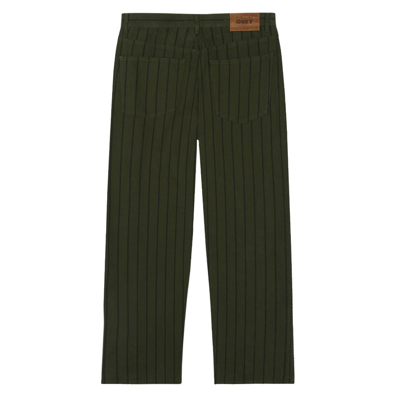 Obey Classic Baggy Stripe Denim Jeans - Duffle Bag Multi