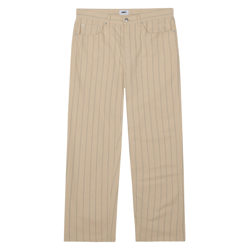 Obey Classic Baggy Stripe Denim Jeans - Pelican Multi