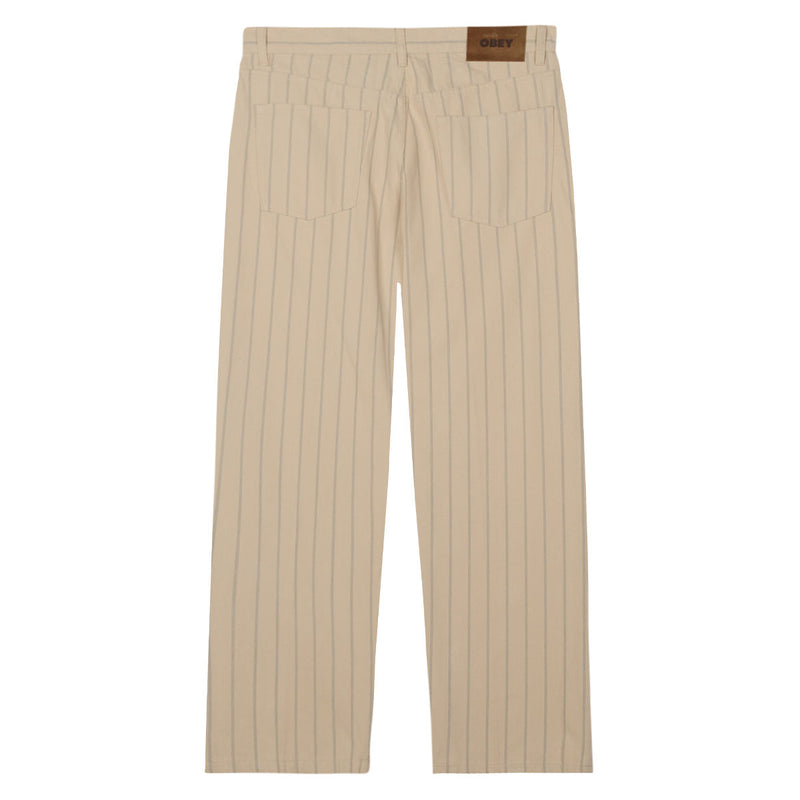 Obey Classic Baggy Stripe Denim Jeans - Pelican Multi