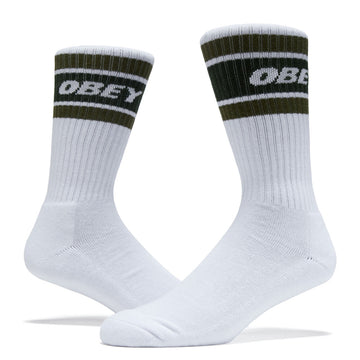 Obey Cooper II Socks - White/Kombu Green