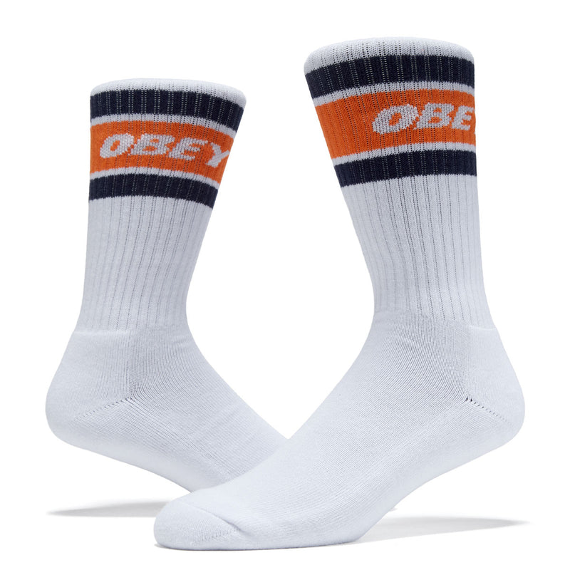 Obey Cooper II Socks - White/Orange II