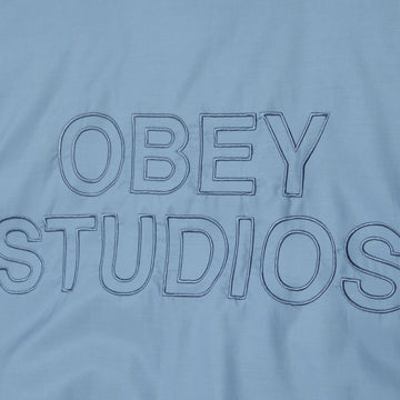 Obey Star Flight Bomber Jacket - Blue Grey