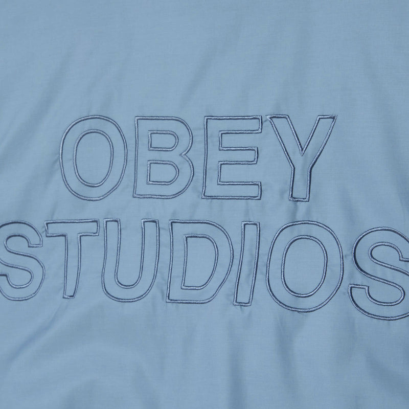 Obey Star Flight Bomber Jacket - Blue Grey