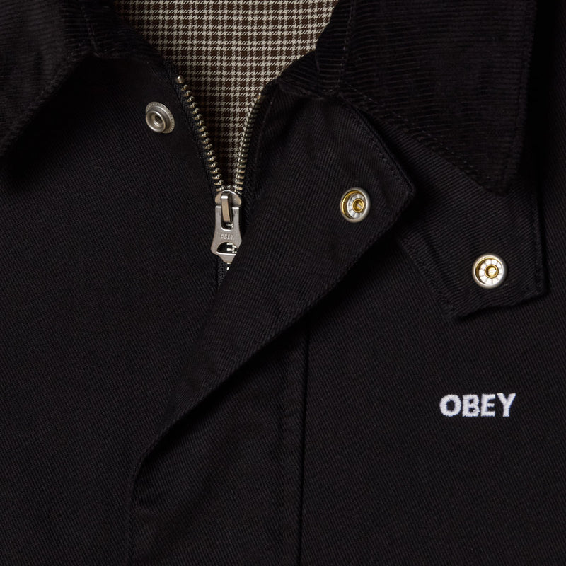 Obey Caden Work Jacket - Black Faded Wash