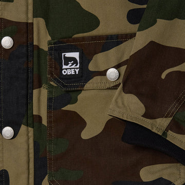 Obey Norton Barn Jacket - Woodland Camo