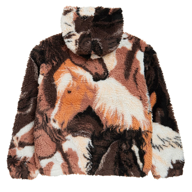 Obey Horses Sherpa Jacket - Brown Multi