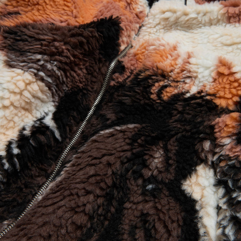 Obey Horses Sherpa Jacket - Brown Multi