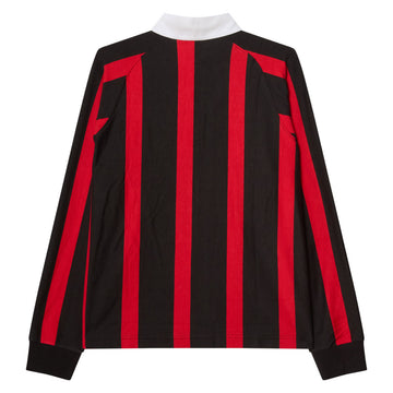 Obey Landon Stripe Long Sleeve Polo Shirt - Black Multi