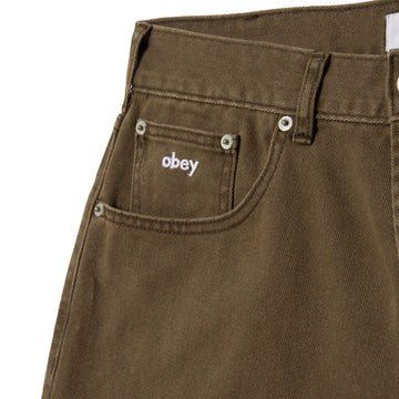 Obey Bigwig Baggy Denim Jeans - Wren Faded Wash