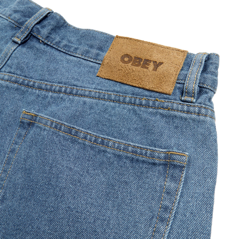 Obey Classic Baggy Denim Jeans - Medium Stonewash Light Indigo