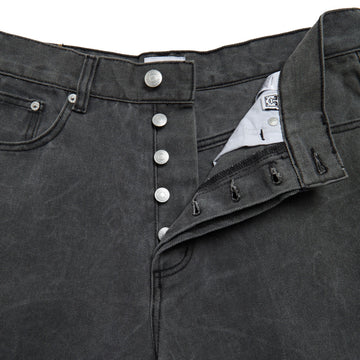 Obey Classic Wrinkle Baggy Denim Jeans - Black Wrinkle Wash