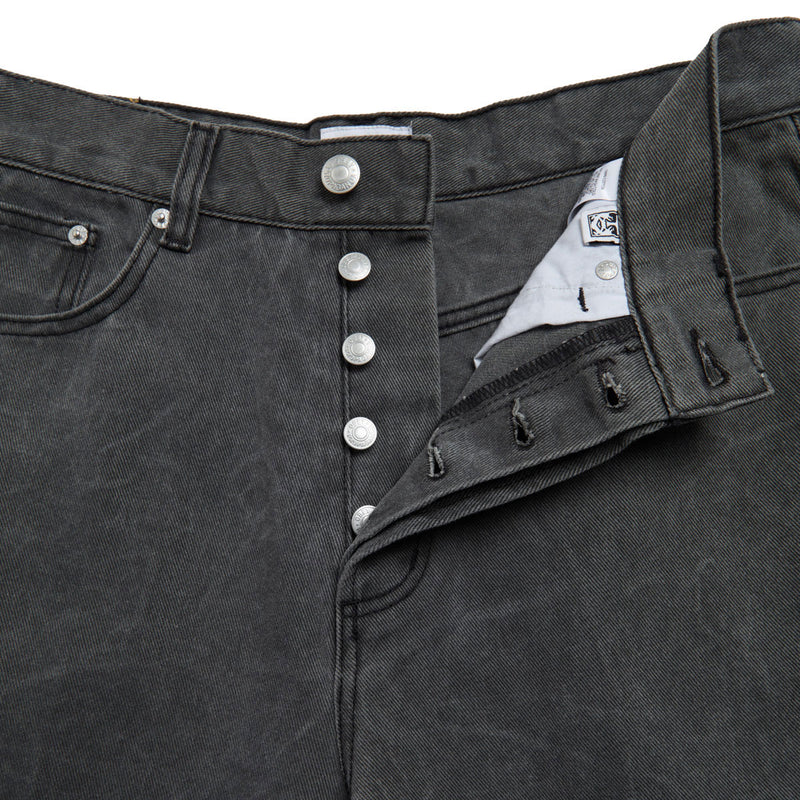 Obey Classic Wrinkle Baggy Denim Jeans - Black Wrinkle Wash