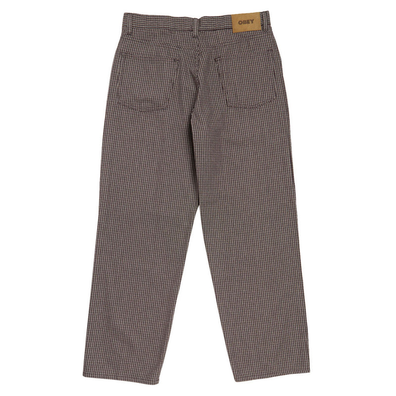 Obey Classic Baggy Plaid Denim Jeans - After Dark Multi