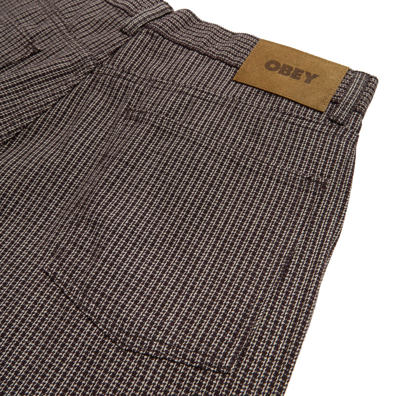 Obey Classic Baggy Plaid Denim Jeans - After Dark Multi