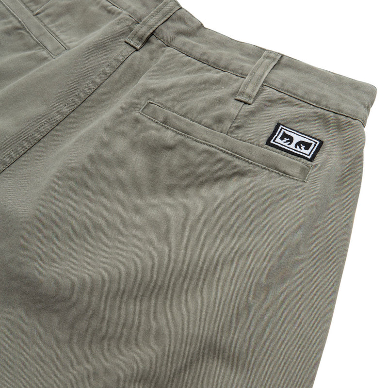Obey Bigwig Giant Chino Pants - Smokey Olive Faded Wash