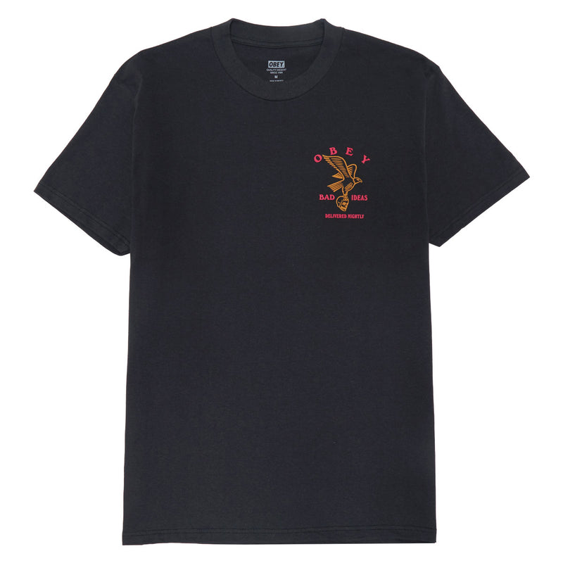 Obey Bad Ideas Eagle T-Shirt - Vintage Black