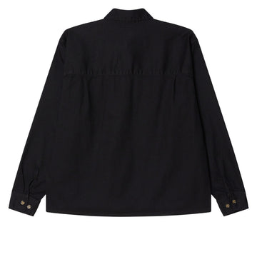 Obey Pablo Denim Long Sleeve Shirt - Black Faded Wash