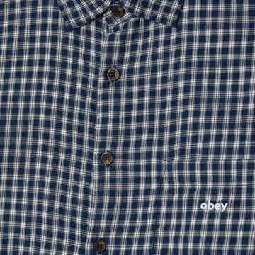 Obey Bigwig Andy Long Sleeve Shirt - Academy Navy Multi