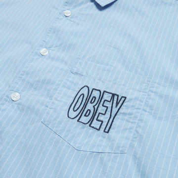 Obey Bigwig Blueprint Long Sleeve Shirt - Cerulean Multi