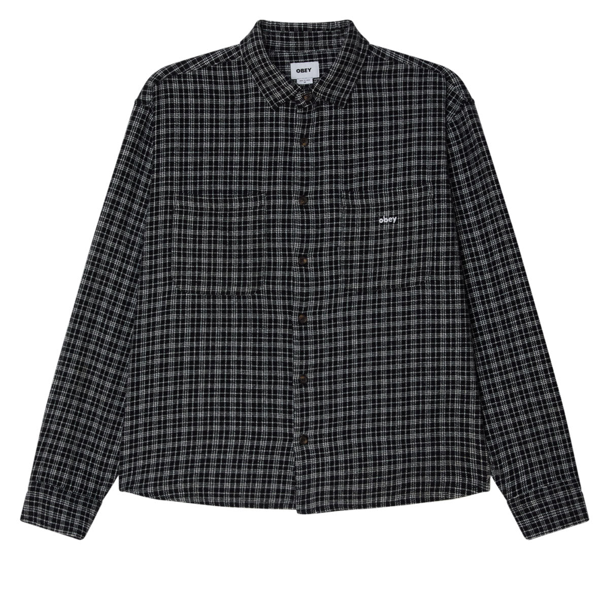 Obey Bigwig Rick Long Sleeve Shirt - Black Multi image 1