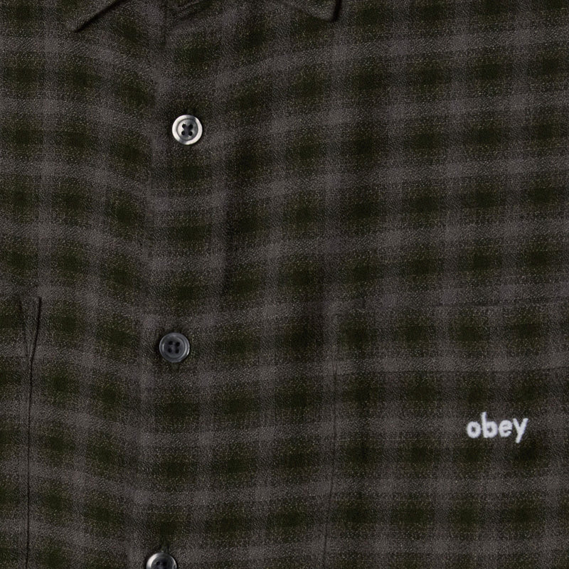 Obey Clarence Long Sleeve Shirt - Kombu Green