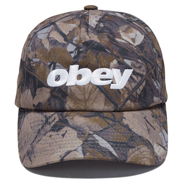 Obey Delta 5 Panel Snapback Hat - Fence Camo Multi