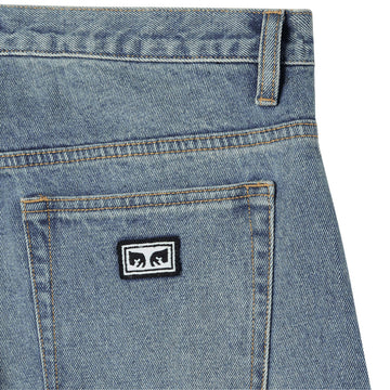 Obey Boxcar Straight Leg Denim Jeans - Heavy Vintage Indigo