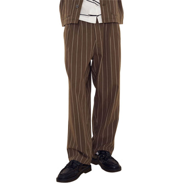 Obey Foster Pleated Stripe Pants - Canteen Multi